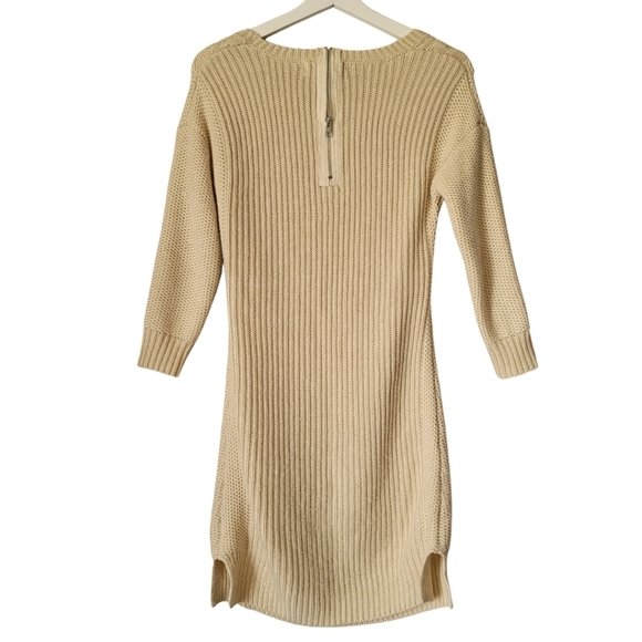 PINK Rose Sweater Dress Size Medium in Beige - Picture 6 of 10